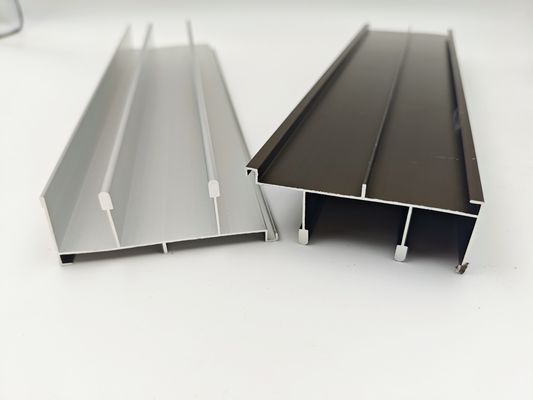 4.8m-6.6m Aluminium Wardrobe Profile , 6063 Extruded Aluminum Profiles ...